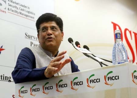 <p>New Delhi: Union Railways and Commerce Minister Piyush Goyal addresses at the Private Security Industry Conclave (PSIC) 2019 in New Delhi, on Aug 30, 2019. </p>
