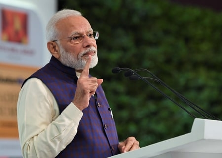 <p>New Delhi: Prime Minister Narendra Modi delivers the inaugural address at the Hindustan Times Leadership Summit 2019 in New Delhi on Dec 6, 2019.</p>
