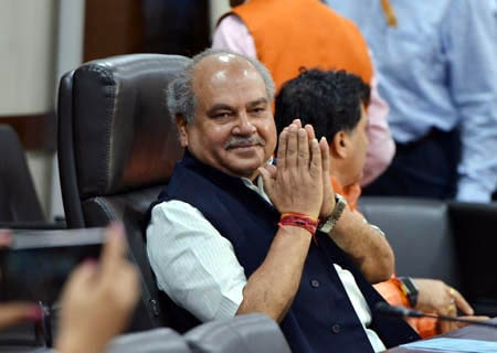<p>New Delhi: Union Agriculture and Farmers Welfare and Rural Development Minister Narendra Singh Tomar at a press conference in New Delhi on Aug 9, 2019.</p>
