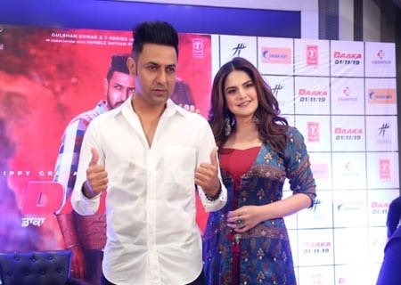 <p>New Delhi: Actors Gippy Grewal and Zareen Khan during the promotions of her upcoming film 