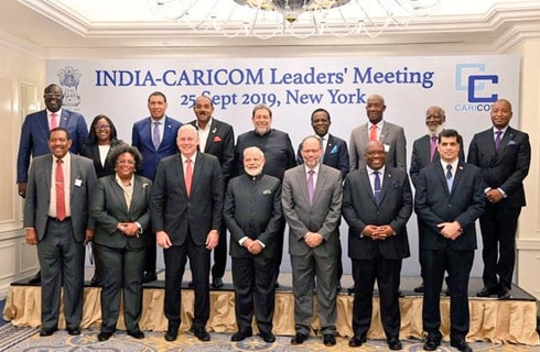 <p>United Nations: Prime Minister Narendra Modi at India-CARICOM Leaders' Meeting on the sidelines of UNGA74 at United Nations on Sep 25, 2019.</p>

