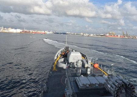<p>Dakar: As part of Indian Navy's Overseas Deployment to Africa, Europe and Russia, Indian Naval Ship Tarkash made a port call at Dakar, Senegal on Aug 27, 2019.</p>
