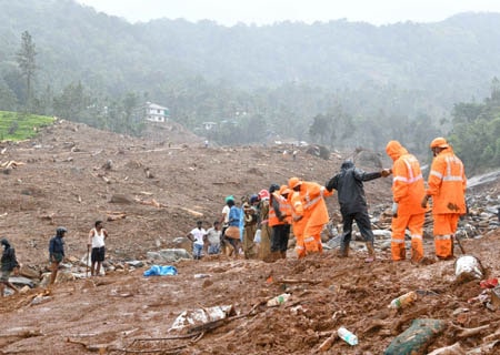 <p>Wayanad: Rescue operations underway at the site of mudslide in Kerala's Wayanad on Aug 11. 2019. </p>
