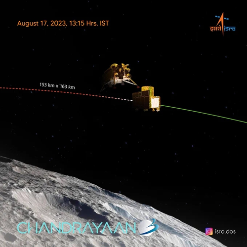 India's moon lander separates from main Chandrayaan-3 spacecraft