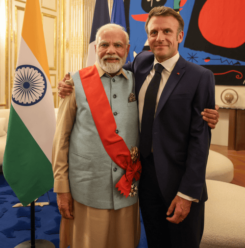 Modi becomes first Indian PM to receive France's highest award