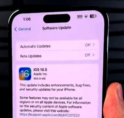 Apple's iOS 16.5.1 update includes security fixes