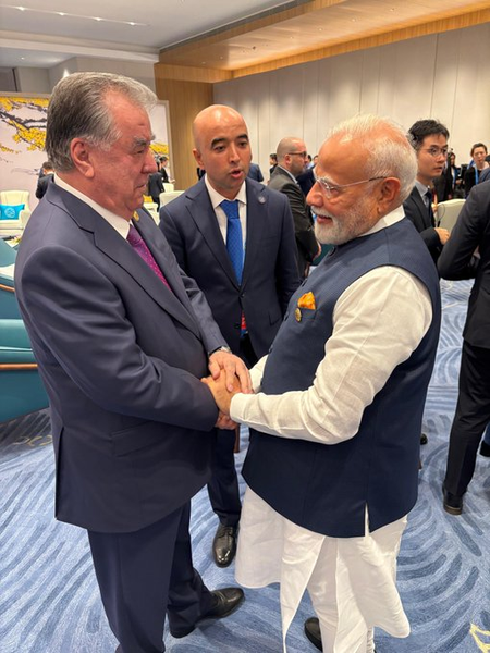PM Modi meets leaders of Kazakhstan, Tajikistan, and Belarus on SCO Summit sidelines