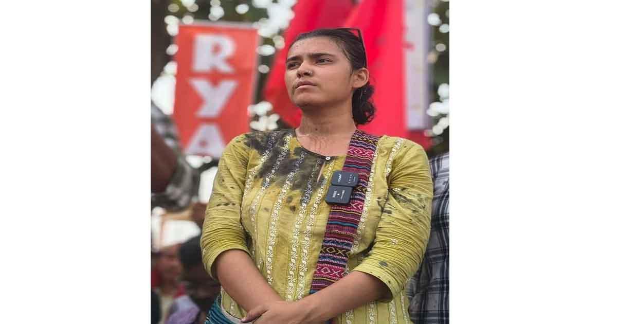 ranchi-student-protest-turns-chaotic-ink-thrown-at-aisa-chief-neha-bora-youth-detained