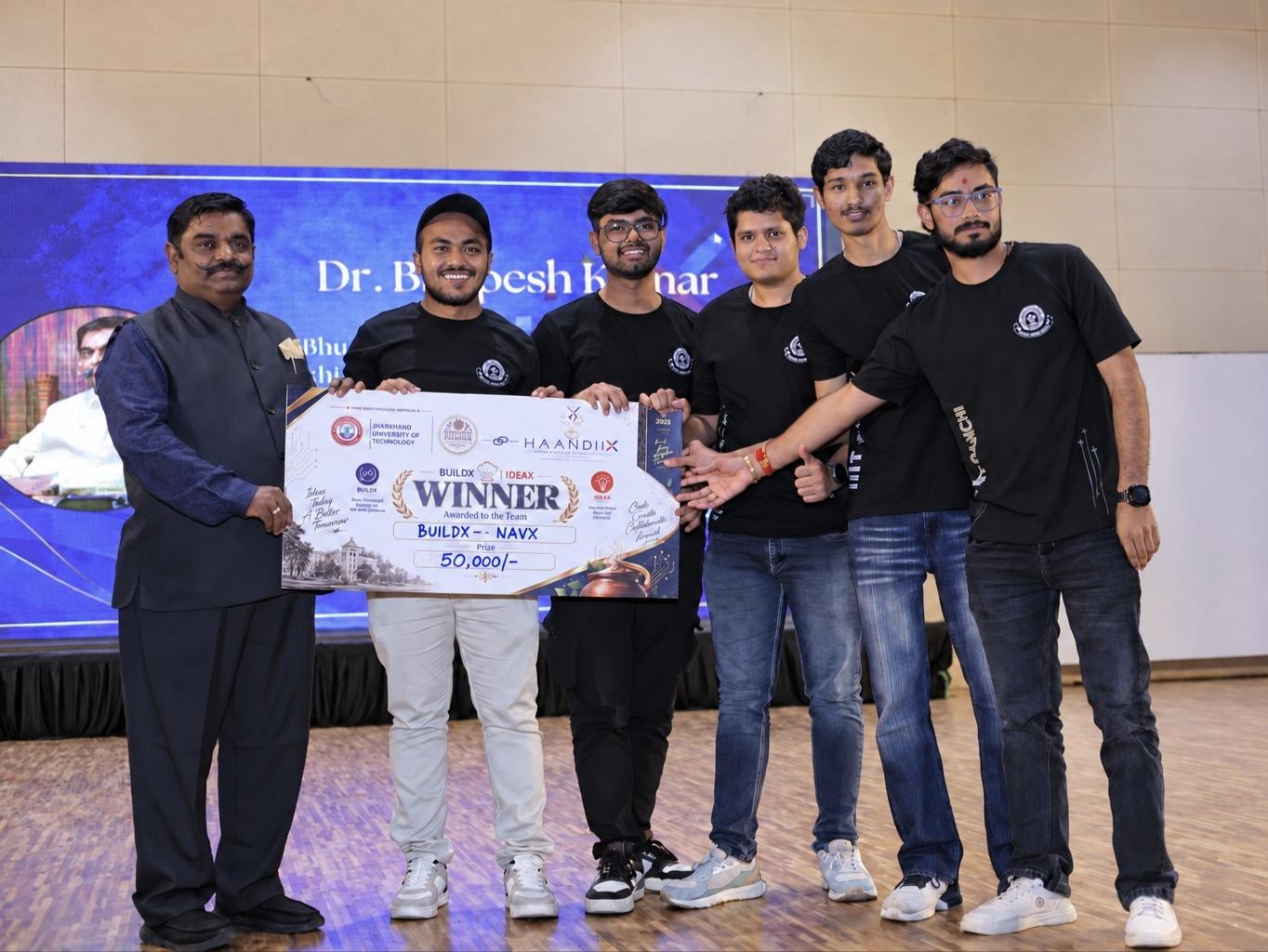 iiit-ranchi-students-team-nav-x-won-first-prize-at-haandii-x-2026-organized-by-jut