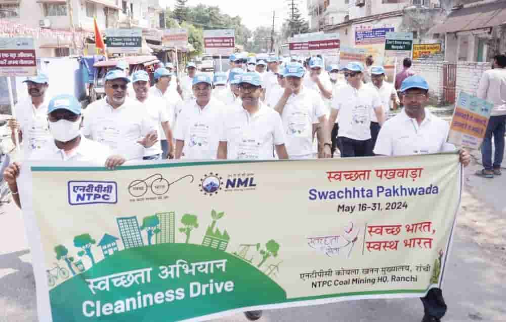 NTPC Coal Mining launched cleanliness drive at Ranchi Railway Station