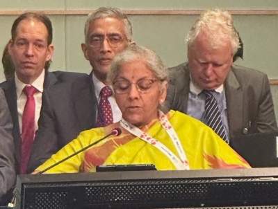 Sitharaman calls for debt restructuring to address global crisis