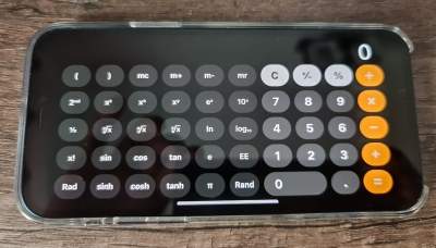 Do you know iPhone has a scientific mode in calculator app?