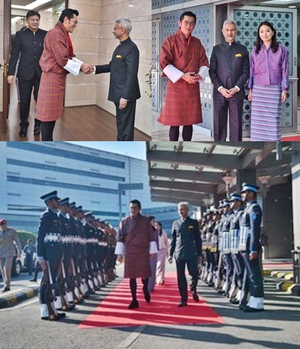 Bhutan King arrives in New Delhi for two-day official visit