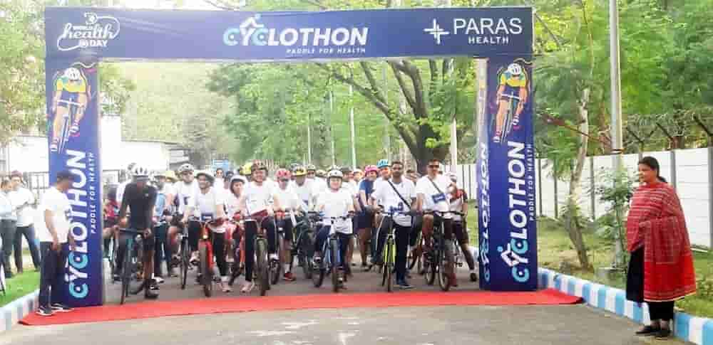 Paras Hospital organized cyclothon on World Health Day