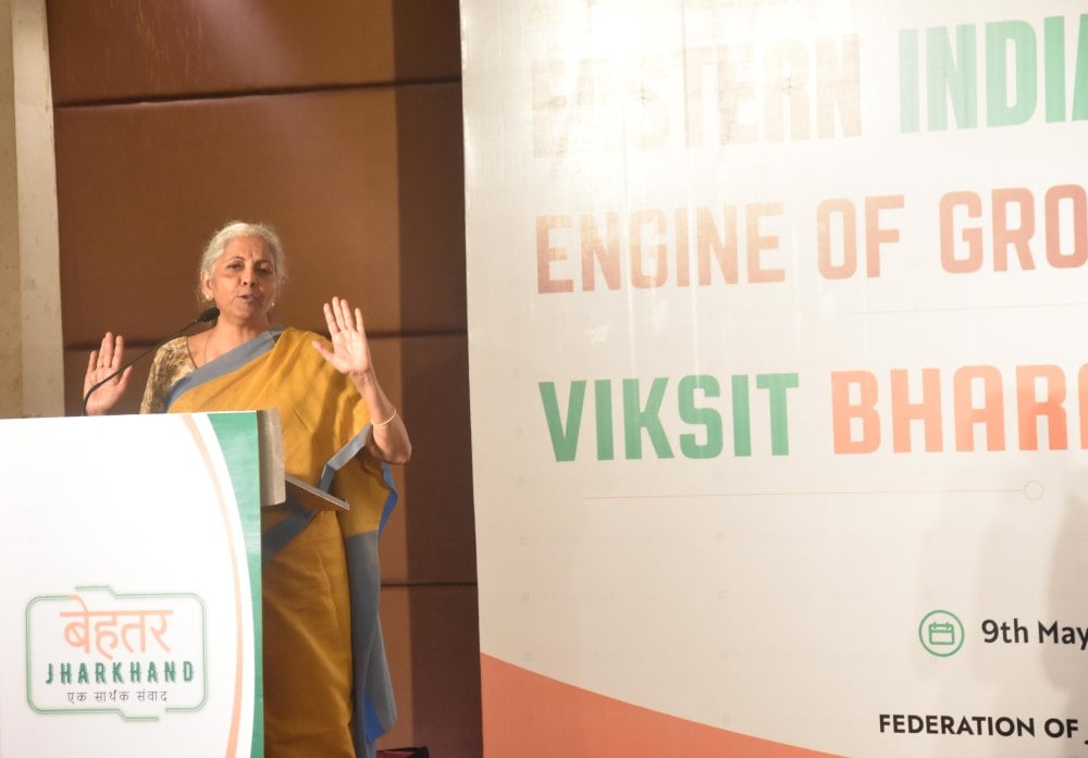 finance-minister-sitharaman-calls-for-governance-overhaul-in-jharkhand-amid-corruption-migration-and-jungle-raj