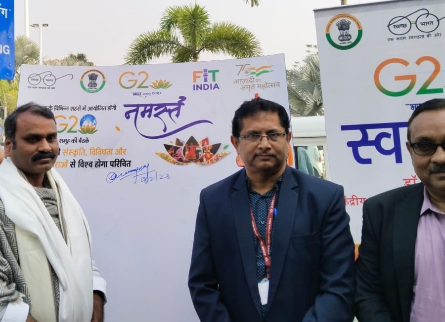 Union Minister L Murugan Participates in the G-20 Signature Campaign of the Central Bureau of Communications, also visits Bhagwa