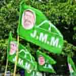 JMM's foot march reached Raj Bhavan from Morhabadi Maidan, leaders and workers were stopped