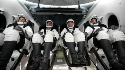 NASA-SpaceX crew-6 mission enroute to space for scientific research