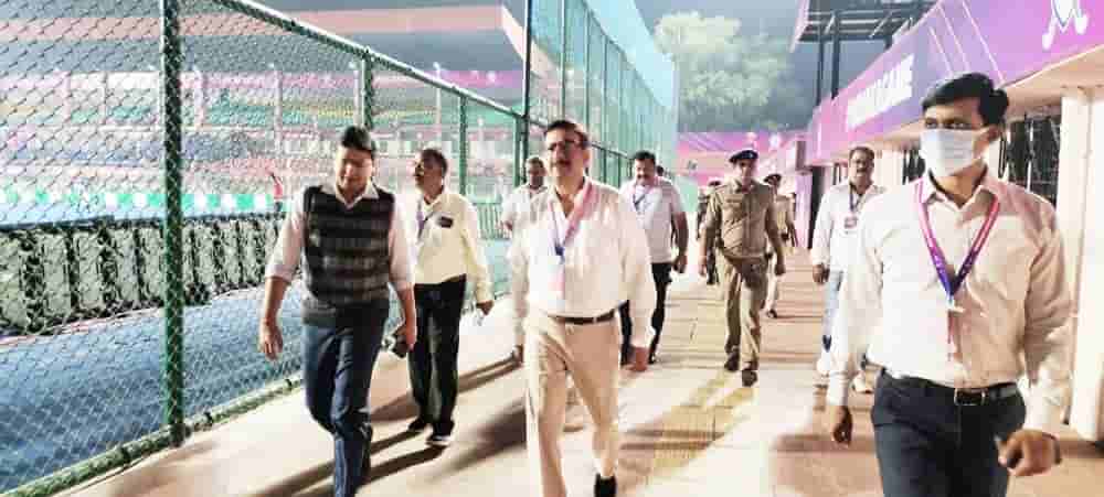 Additional CS and Ranchi DC inspected Hockey Stadium on the eve of Women's Asian Hockey Champions Trophy - 2023