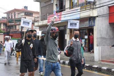 Protest in Kathmandu against Chinese land encroachment