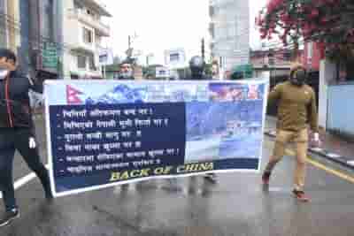 Protesters rally at Chinese Embassy in Kathmandu against encroachment