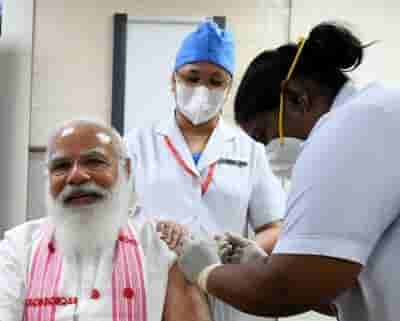 Modi receives his 1st Covid vaccine dose at AIIMS