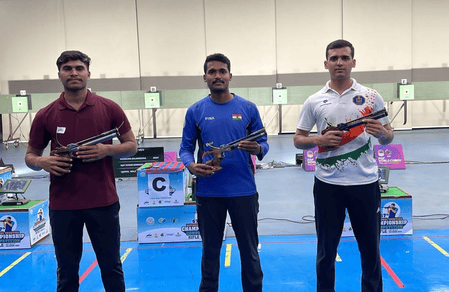 Kedarling Uchaganve leads Army 1-2 in men’s air pistol at KSSM Shooting C'ship