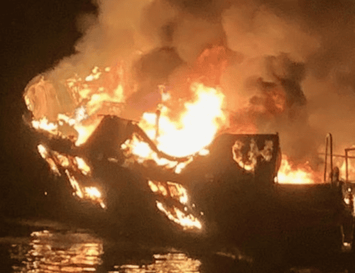 10 rescued after boat catches fire in Tokyo Bay