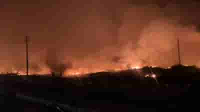 Fire continues to rage in Delhi's 'garbage mountain'