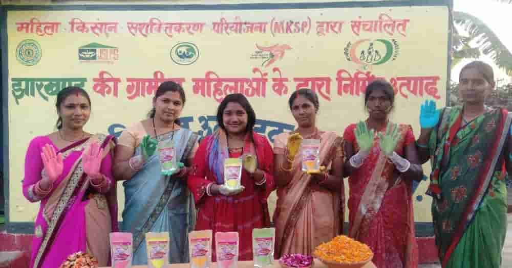 Let’s spread a message of harmony by using the colours of Palash made by rural women