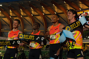 athletics-us-quartet-breaks-distance-medley-relay-world-record-in-eugene