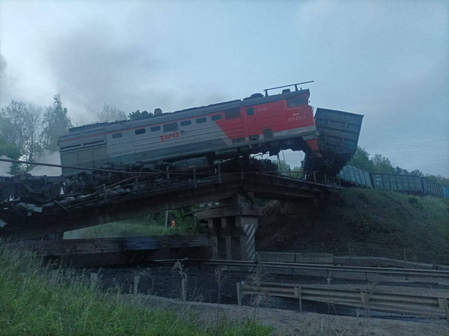Russia: Freight Train Derails After Bridge Collapse, Second Incident in 24 Hours