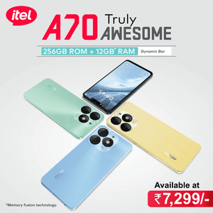 itel launches A70, India’s 1st smartphone with 256GB storage and 12GB (4+8) RAM at just Rs 7,299