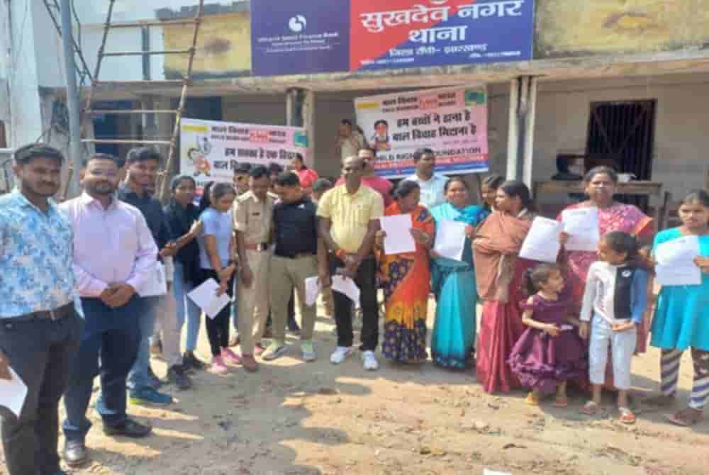 Child marriage free campaign oath administered to Sukhdevnagar police station
