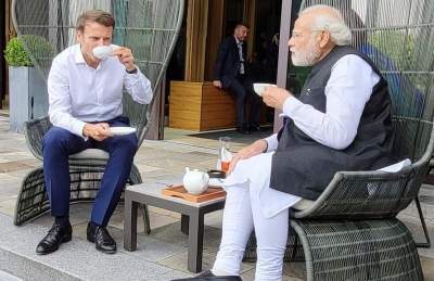 PM Modi, French President Macron's 'chai pe charcha' at G7 sidelines