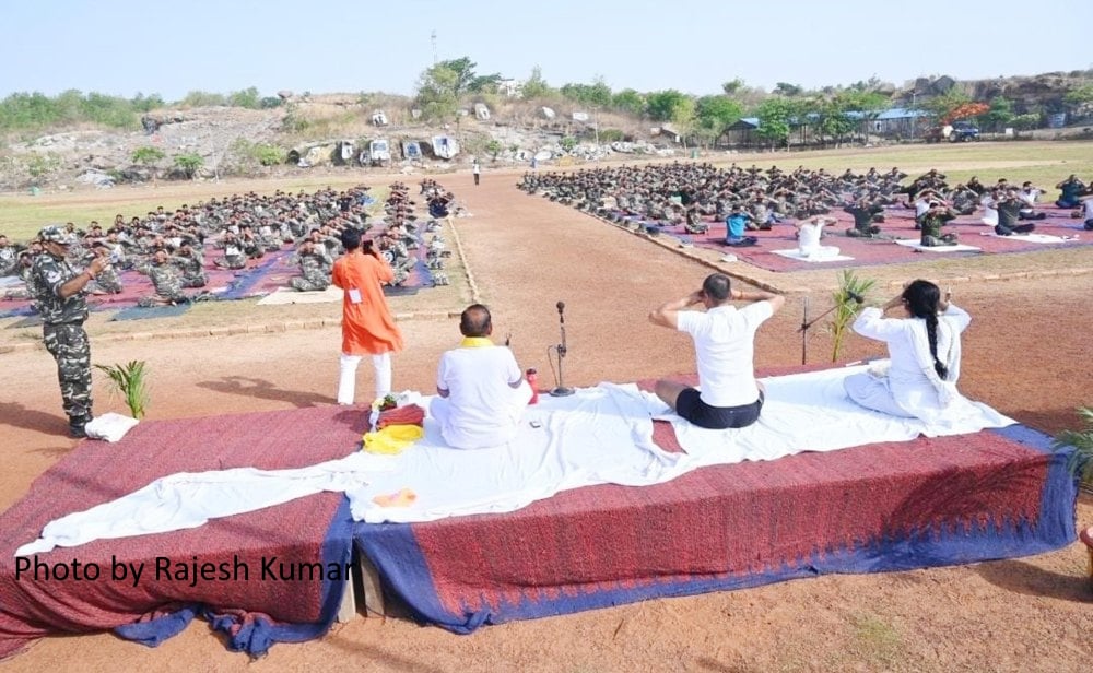 Jharkhand Jaguar Special Task Force (STF) Jawans attended Yoga Camp