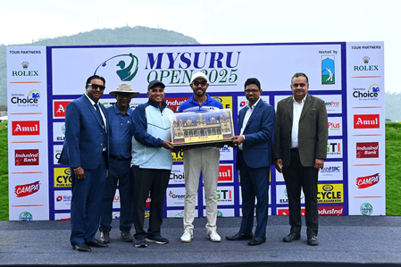 Mysuru Open 2025: Yuvraj Sandhu Dominates with 8-Shot Victory, Secures Third Title of the Season and Extends PGTI Order of Merit Lead